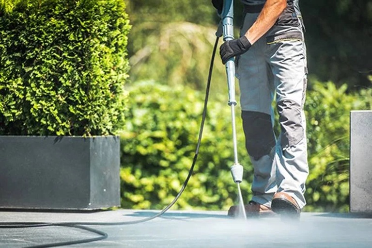How misusing a jet wash can damage a patio or driveway